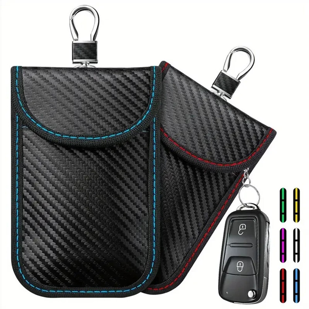 2 x Defender Car Key Signal Blocker Mini Faraday Cage Pouch RFID Blocking Bag