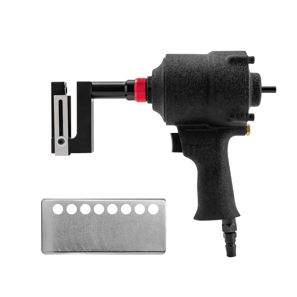 Pneumatic Hole Puncher Panel Straight Sheet Metal Hole Punch Tool & Handle 8mm