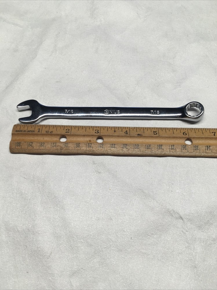 New Genius Tools 759214 7/16” Combination Wrench 6-1/2” Long 12pt