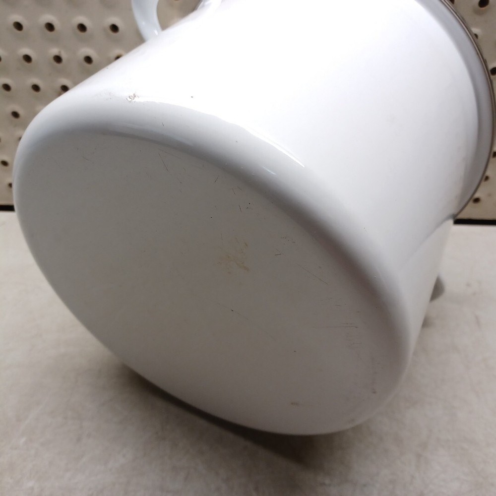 3 Piece STRAINER POT Set Metal White Kitchenware Kitchen Cooking Pasta Straining