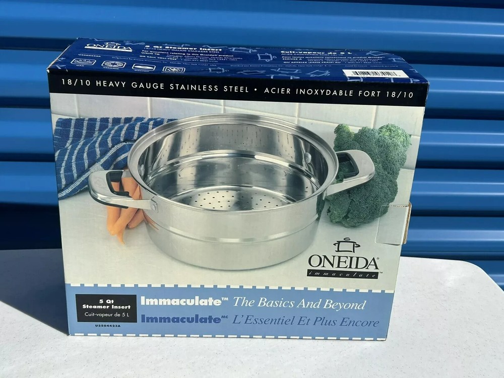 Oneida Stainless Steel 5 Qt Steamer Insert New