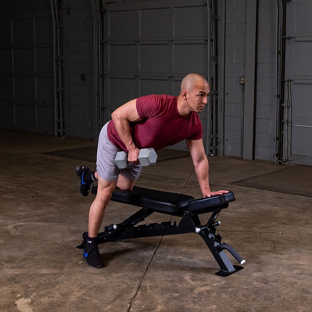Body-Solid SFID325B Commercial Adjustable Bench – Black | Heavy-Duty Flat, In...