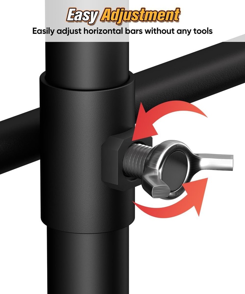 Adjustable Shooting Target Stand with 5-Prong Base, Portable Medium, Black