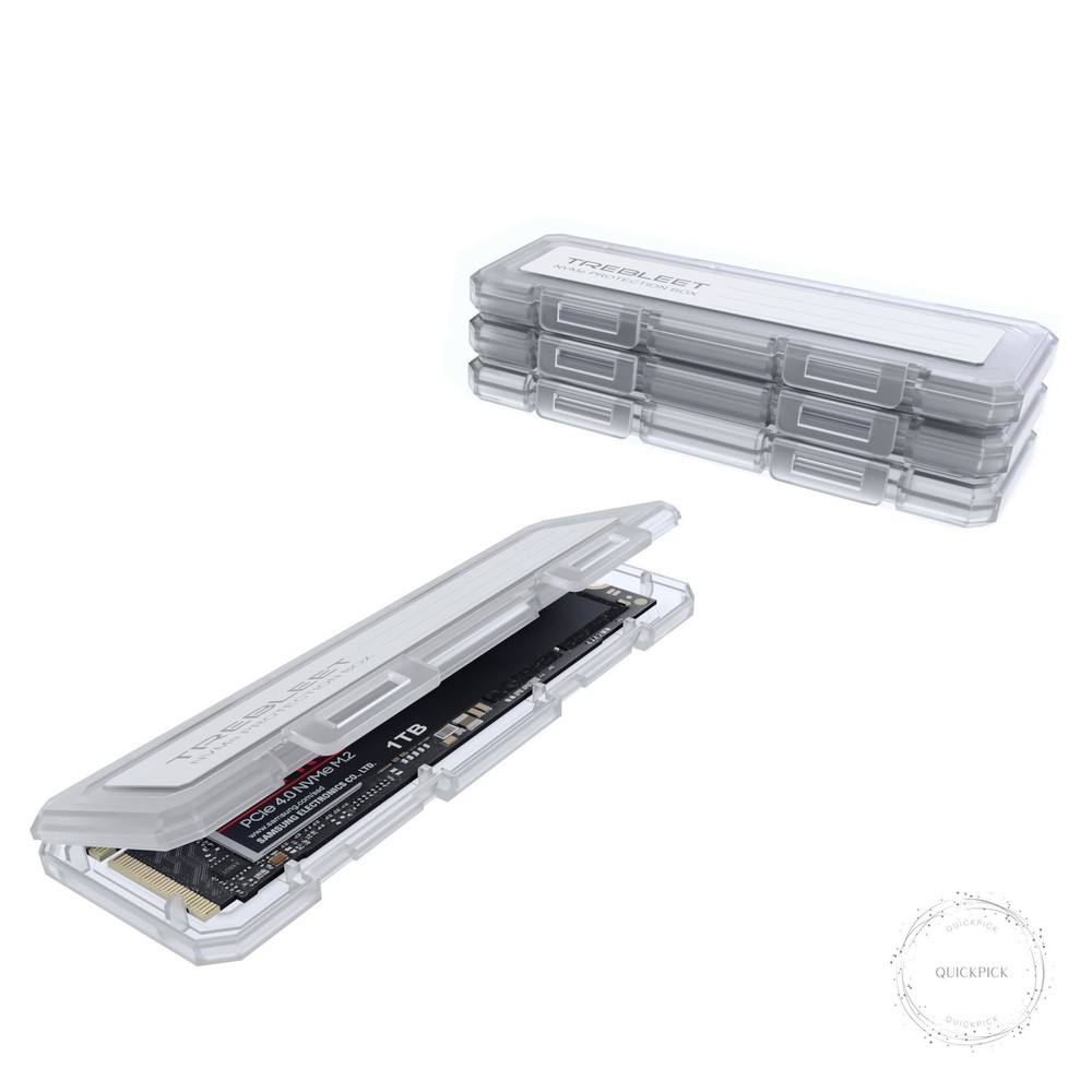 4-Pack NVMe Case Protective Box for M.2 2280 SSD Portable with Anti-Static,Shock