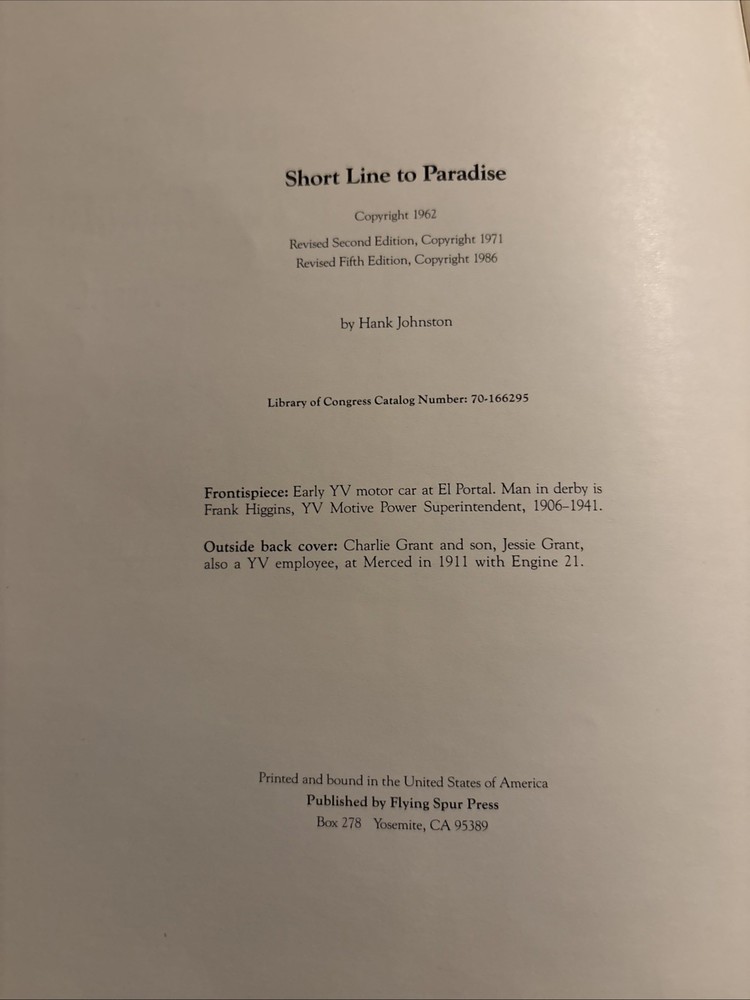 Short Line To Paradise by Hank Johnston