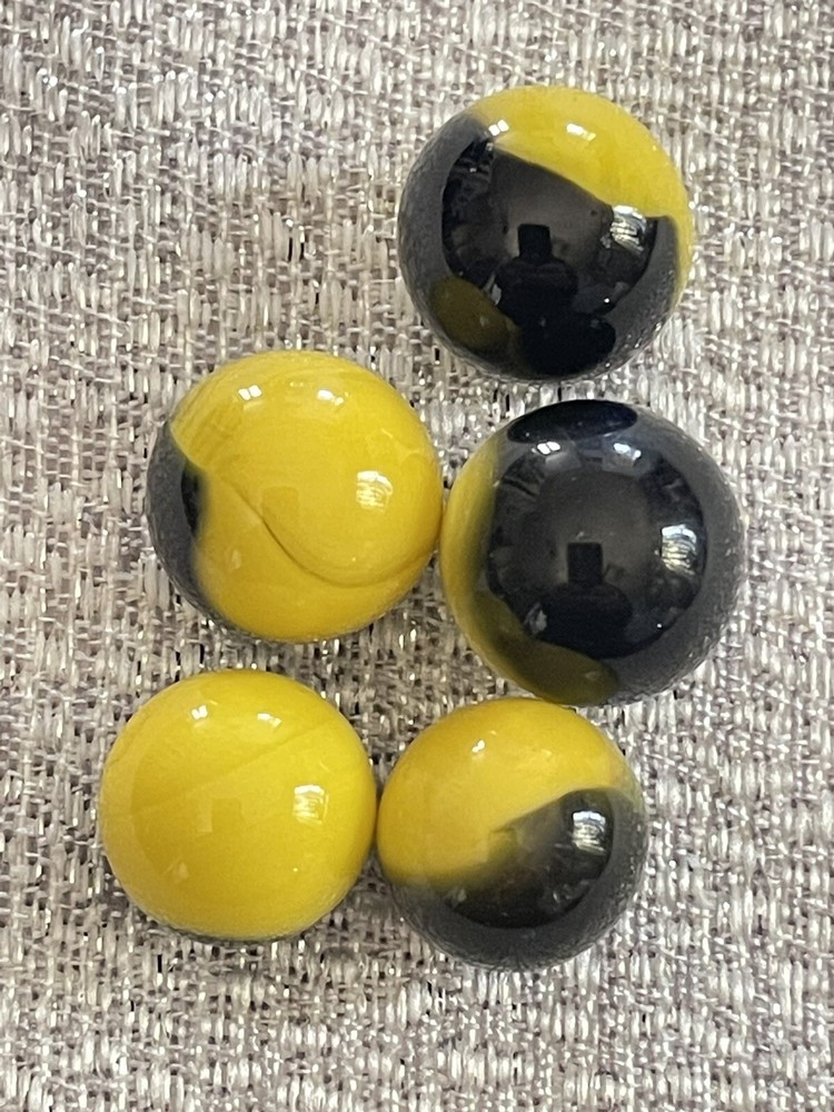 5 Akro Agate Royal Patch Marbles Vintage Marbles