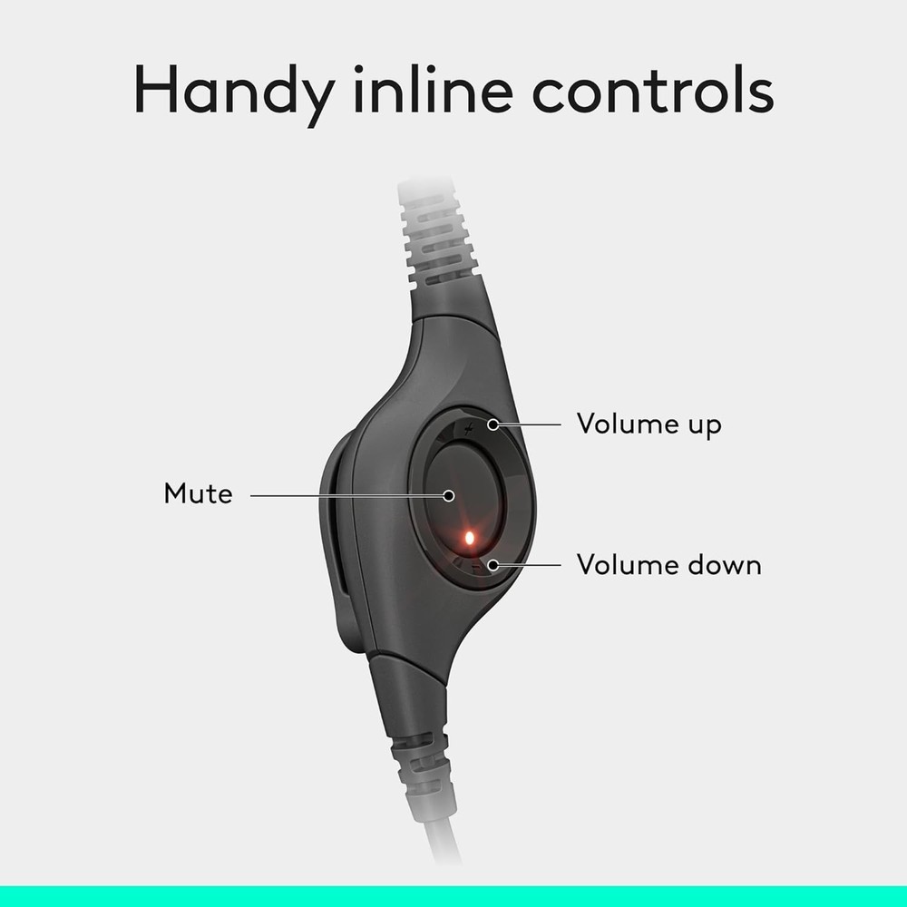 Adjustable Comfort H390 Wired Headset with USB-A & Noise-Cancellation Features