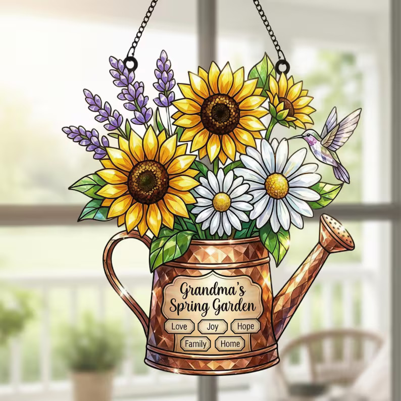 Personalized Sunflower Suncatcher Acrylic