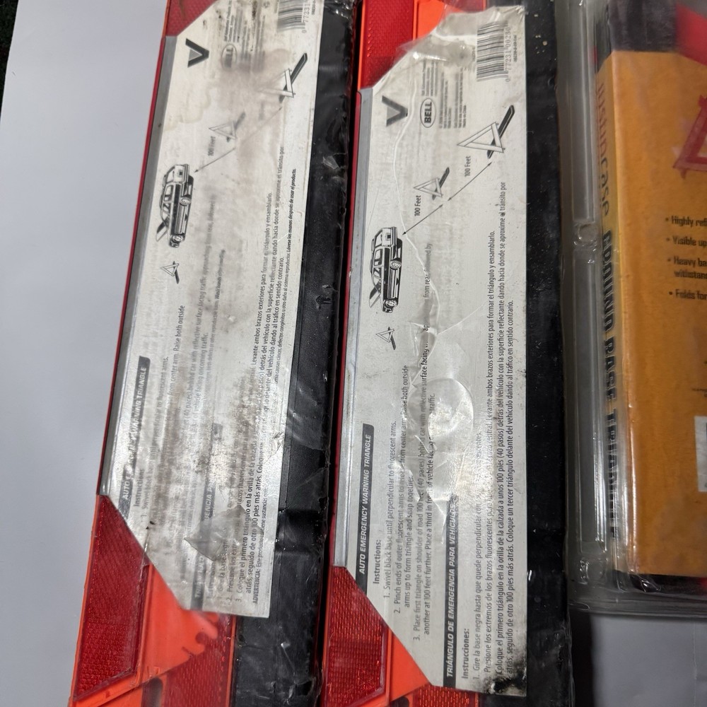 6 Sets Victor Auto Emergency Warning Triangles Traffic Safety Triangle Road NEW