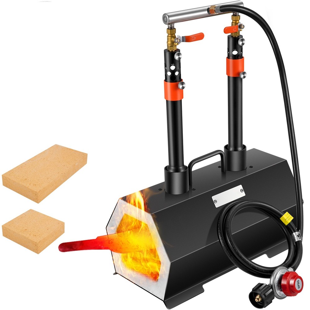 Propane Forge Farrier Forge Double Burner Tool Knife Making Blacksmithing