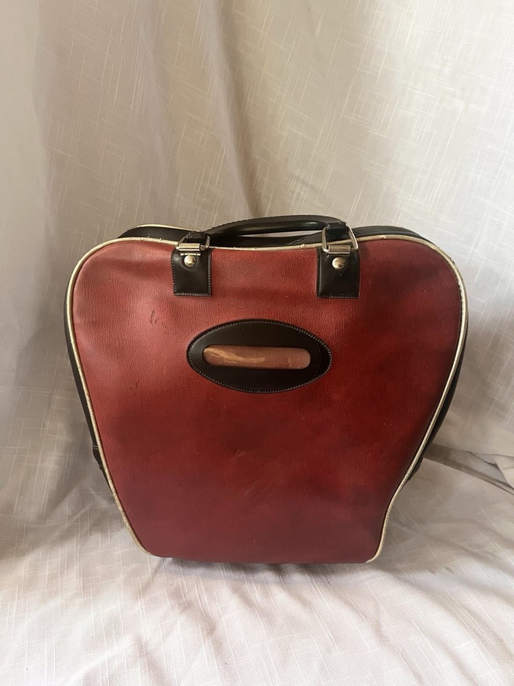 Vintage Red And Black Bowling Bag