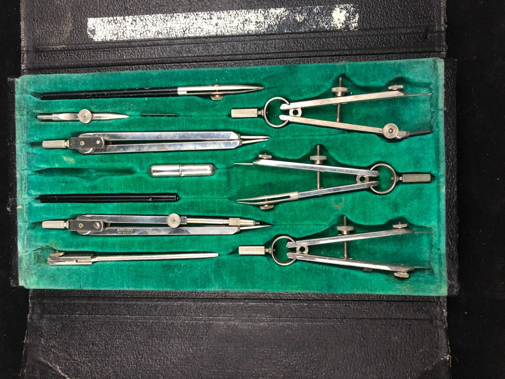 Vintage - - Precision Drafting Two Sets - Germany - - Padded Case