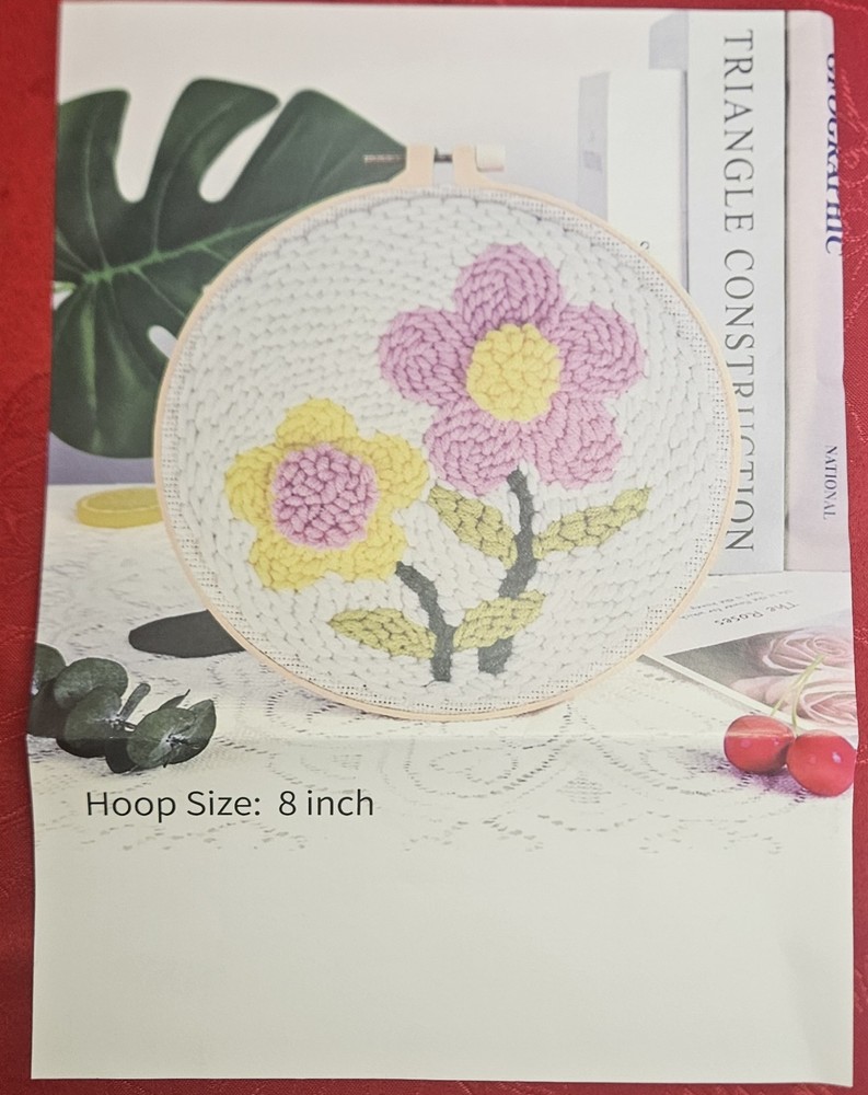 Punch Needle Kit For Beginners – 2 Floral Stitching Kits