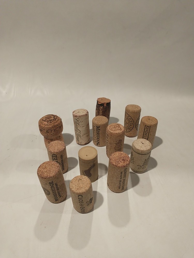 13 Random Assorted Solid Real NATURAL & Artificial Wine Corks Crafts & Project