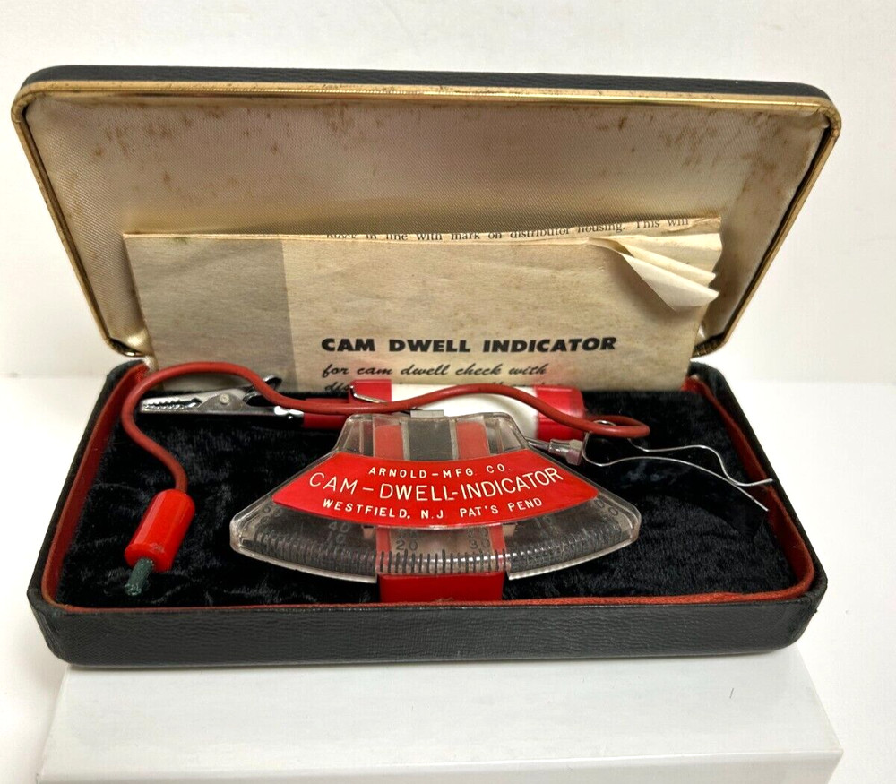 Vintage Cam-Dwell Indicator With Paperwork Arnold Mfg. Co.