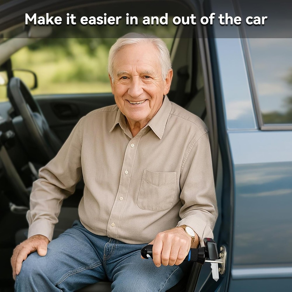 Car Door Assist Handle, Multifunctional Support Grip, Mobility Can Color: Blue