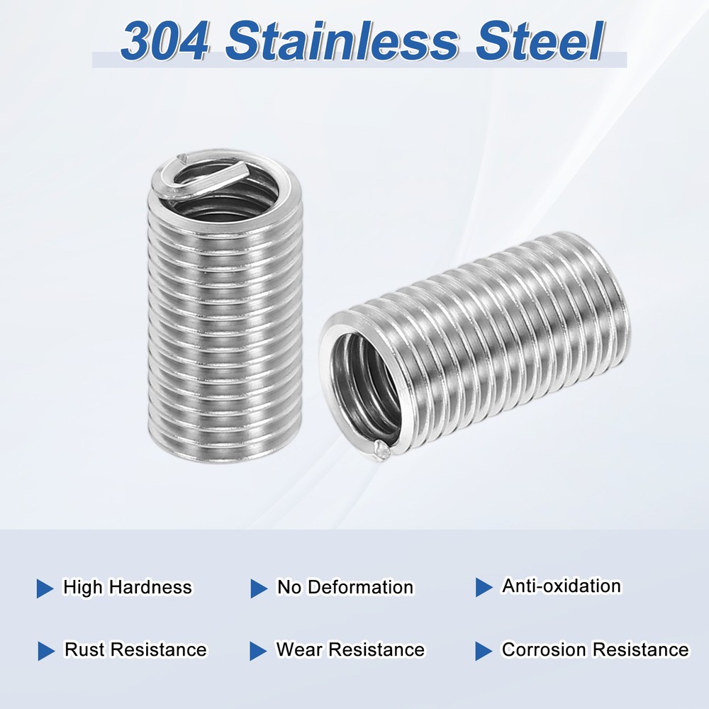 10pcs Wire Thread Inserts 5/16-18 UNC 3D 23.7mm Helical Threaded Sleeve