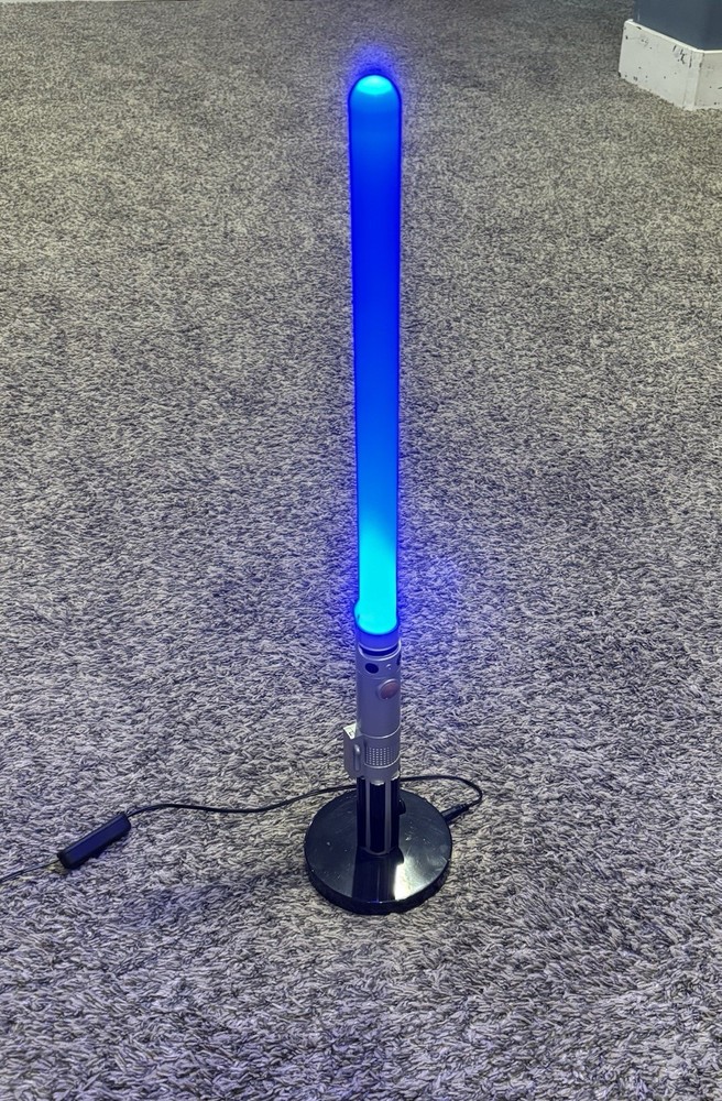 Lightsaber Desk Lamp 23” With Plug And On Off Switch. Skywalker Blue