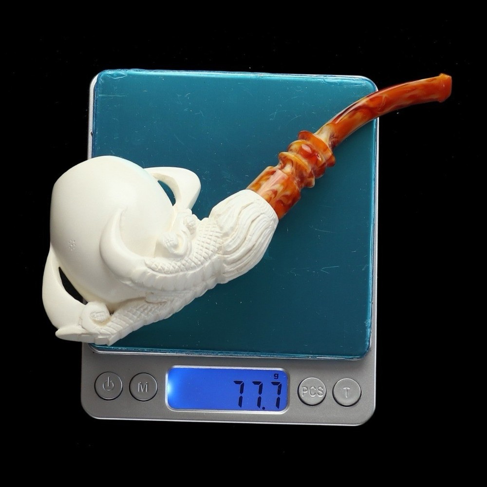 Smooth Eagle Claw Pipe New Block Meerschaum Handmade W Case#964