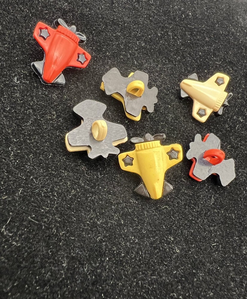 Set of 6 Spaceship/Airplane Buttons