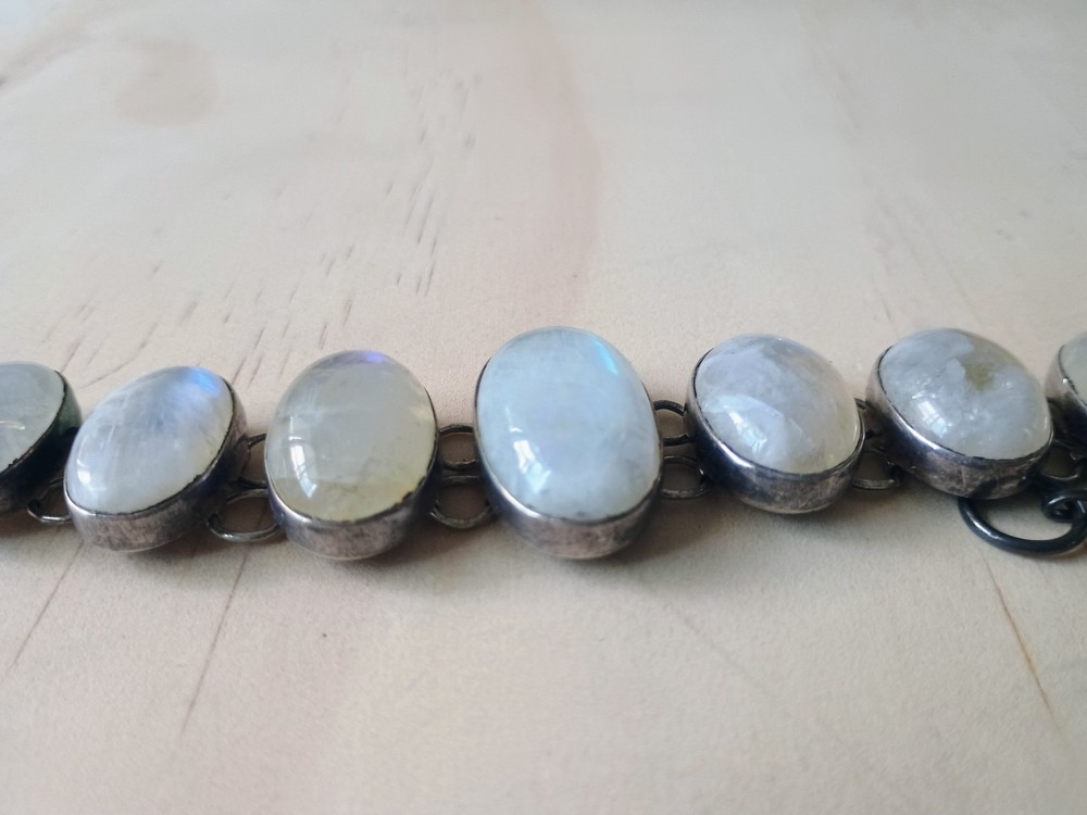 Sterling Silver 925 Moonstone Bracelet