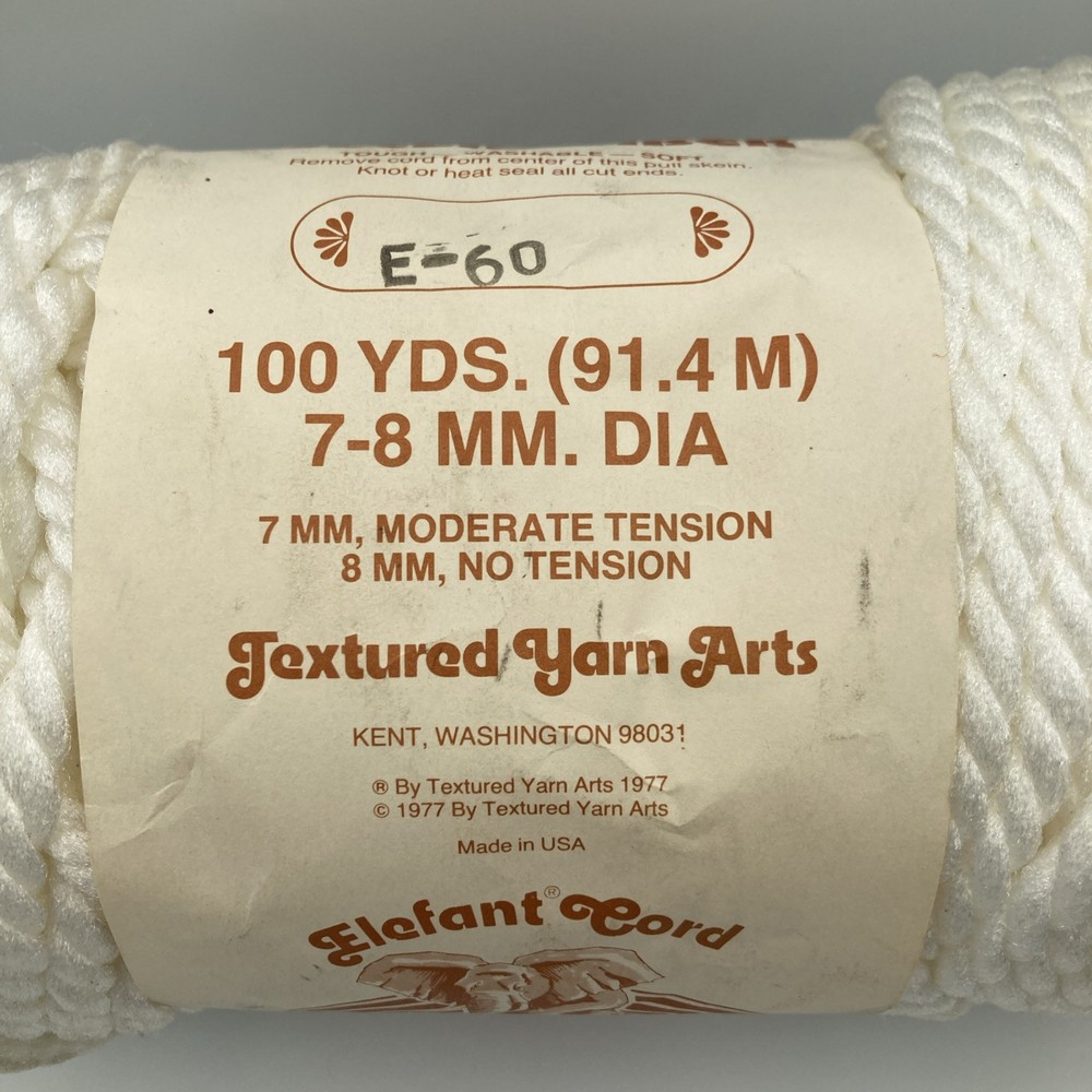Elefant Twist White 100 Yards Size 7-8