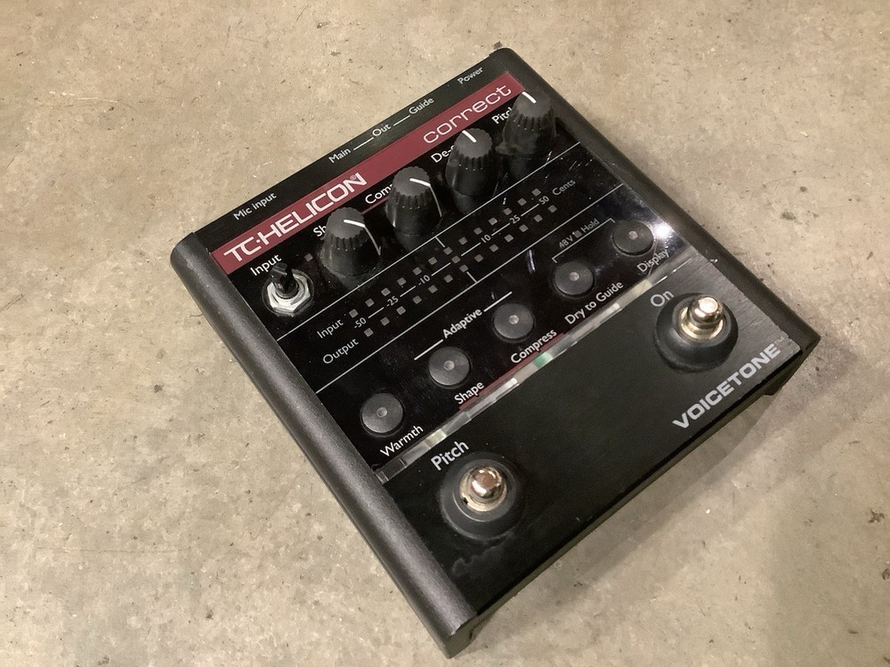 TC-Helicon VoiceTone Correct Vocal Effects Processor Pedal TESTED #AK8