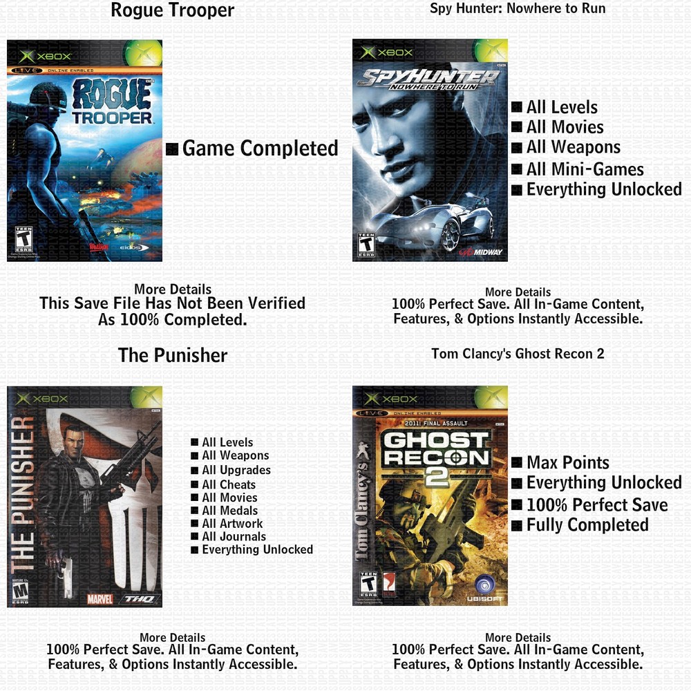 Raze's Hell XBOX USB Save 100% Unlocked