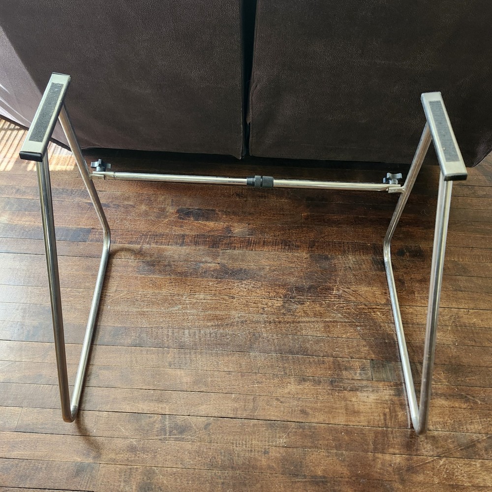 VTG CASIO Metal Keyboard Stand Adjustable Width 27" Tall Silver VGC