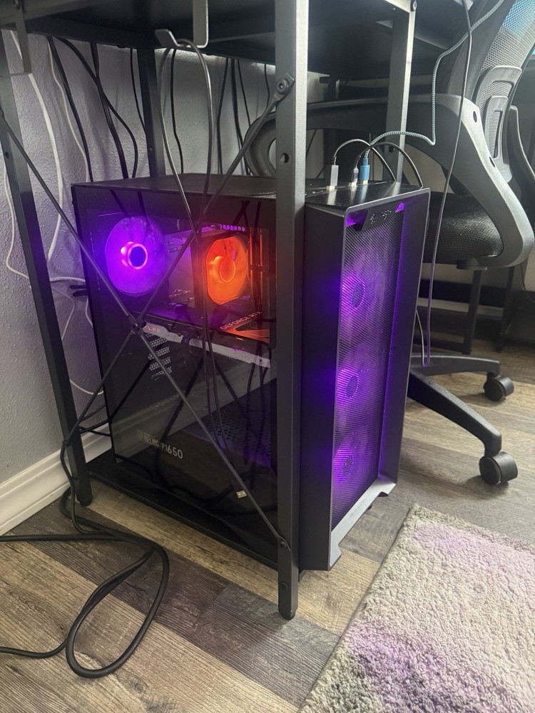 Skytech Galaxy Gaming Desktop PC Tower RGB Lighting Glass Side GeForce GPU