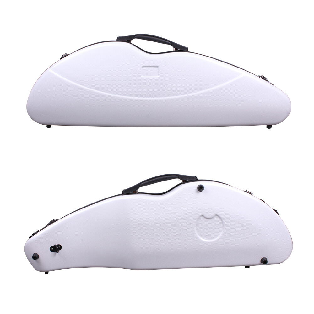White Violin Case 4/4 full size Strong Light Carbon fiber hard shell Code lock