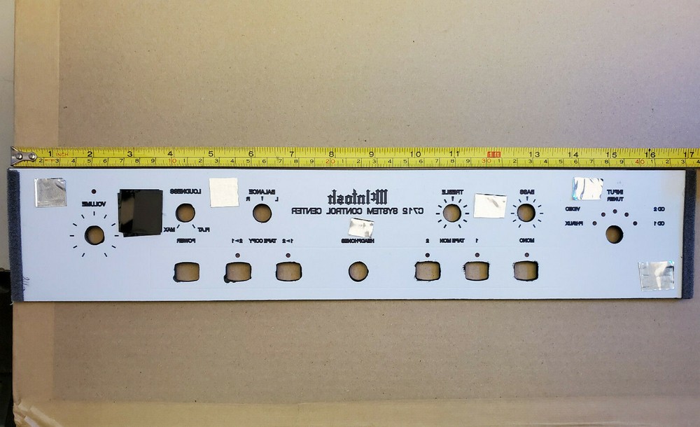 Original McIntosh C712 preamp glass faceplate