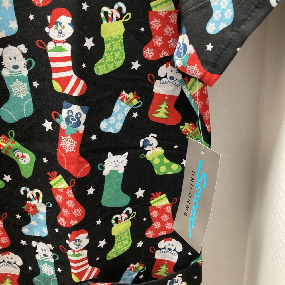 Serene Uniforms, Christmas Scrubs Size Medium