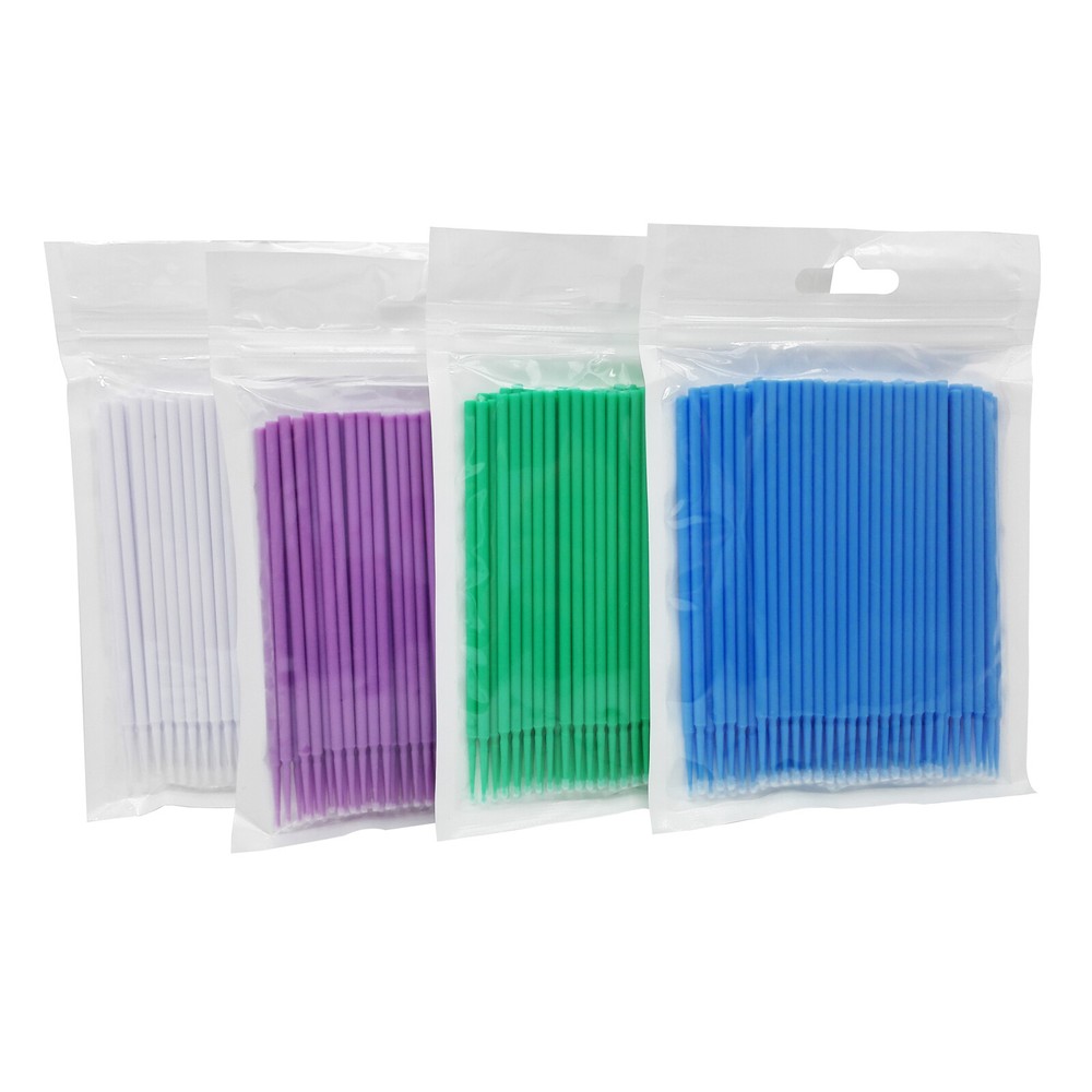 100×Dental Microbrush Disposable Bendable Applicators Tips Micro Brush Cleaning