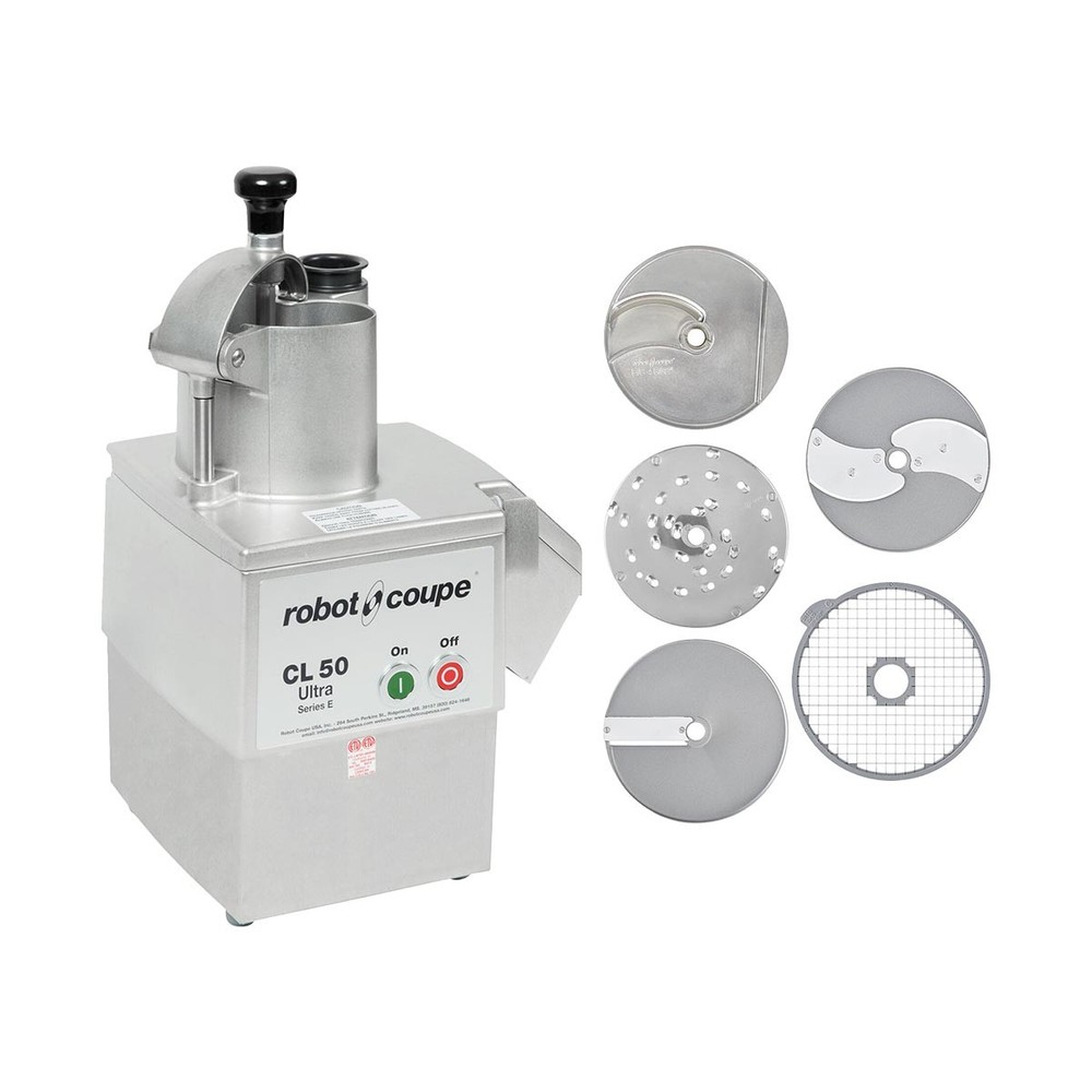 Robot Coupe CL50EUPIZZA Continuous Feed Food Processor, 5 Discs Included, 1 1...