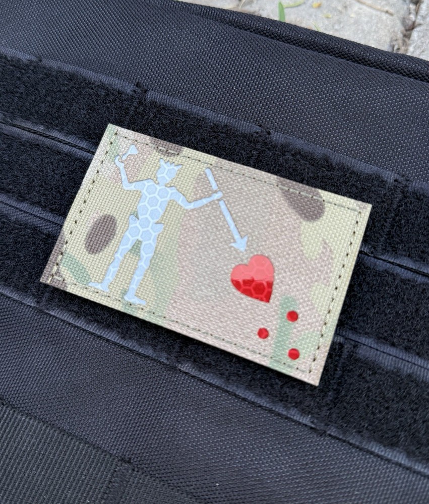 Blackbeard Pirate navy Seal DEVGRU Tactical morale IR Patch Hook Loop 3.2” White