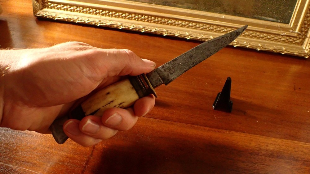 Vintage Antler Handle Fixed Blade Knife