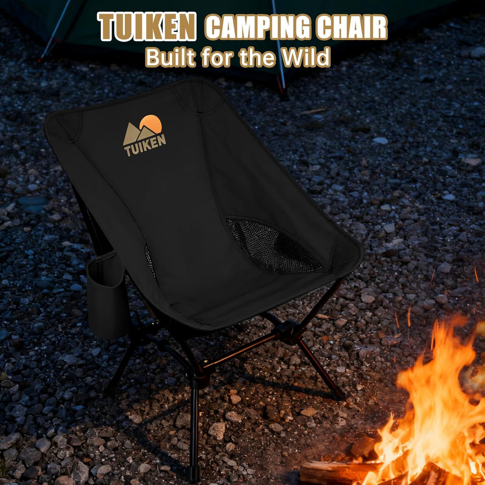 Ultralight Camping Chair with Cup Holder & Storage Bag