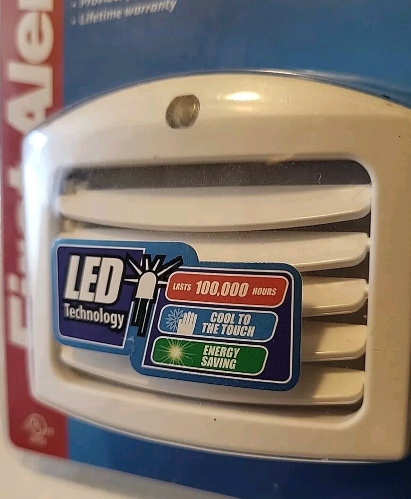 First Alert LED Night Light Safety Security Home Office Hallway Caution Seniors