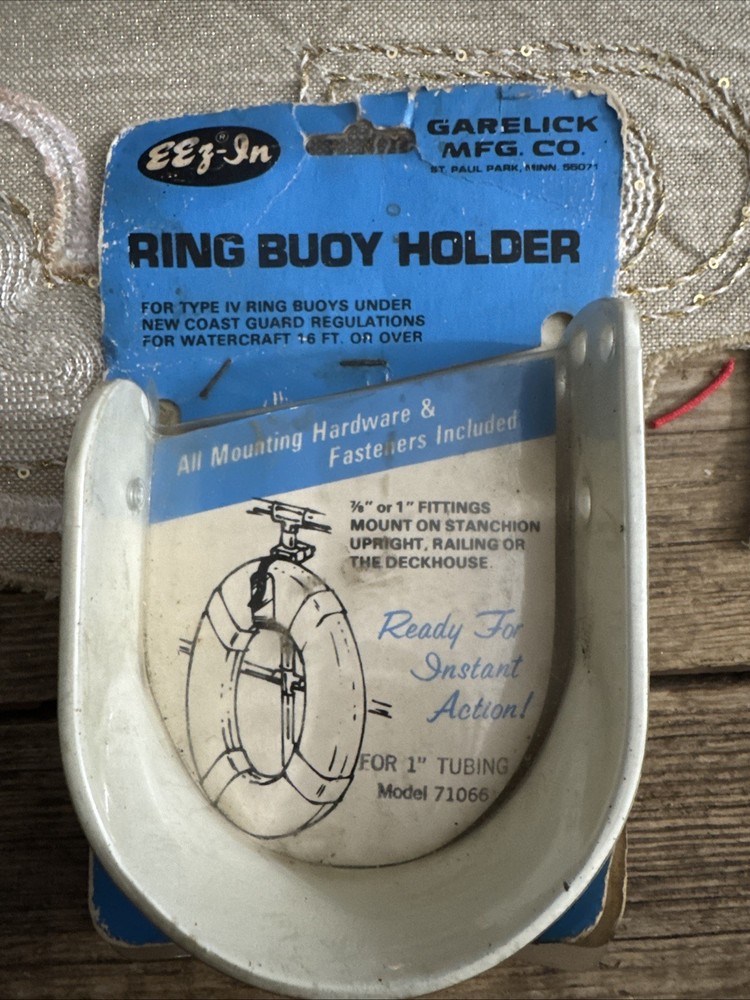 Garelick Boat Ring Buoy Holder White New In Package