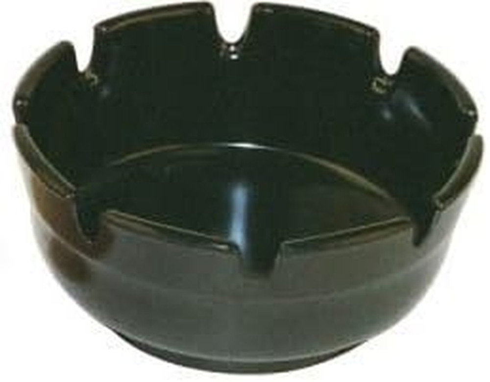 4" Black Melamine Ash Tray [Pack of 12]