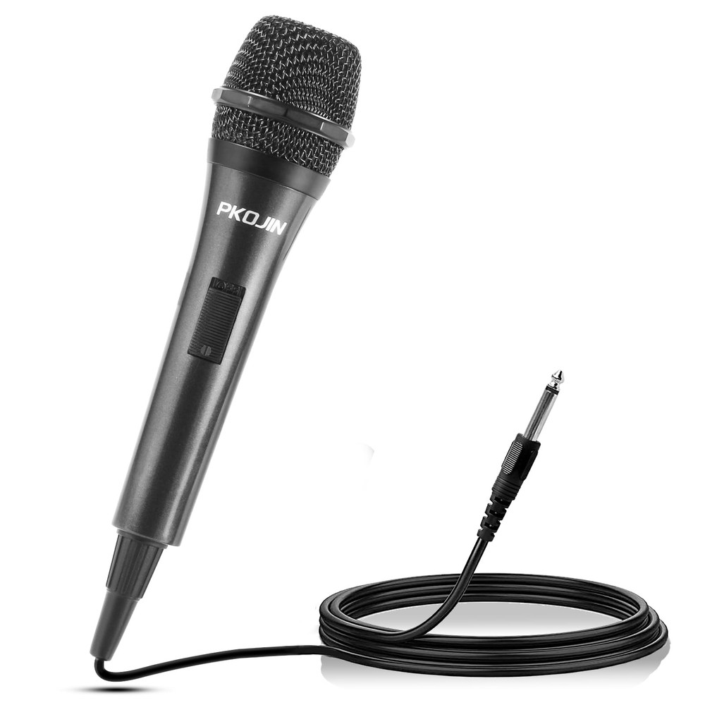 PKOJIN Dynamic Karaoke Microphone for Singing, Vocal Wired Black