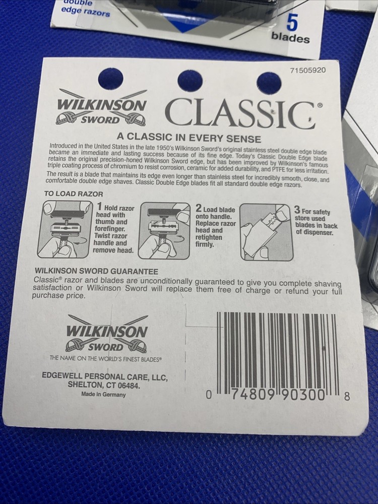 🔥Wilkinson Sword Classic Double Edge Razor Blades 12 (1) Packs