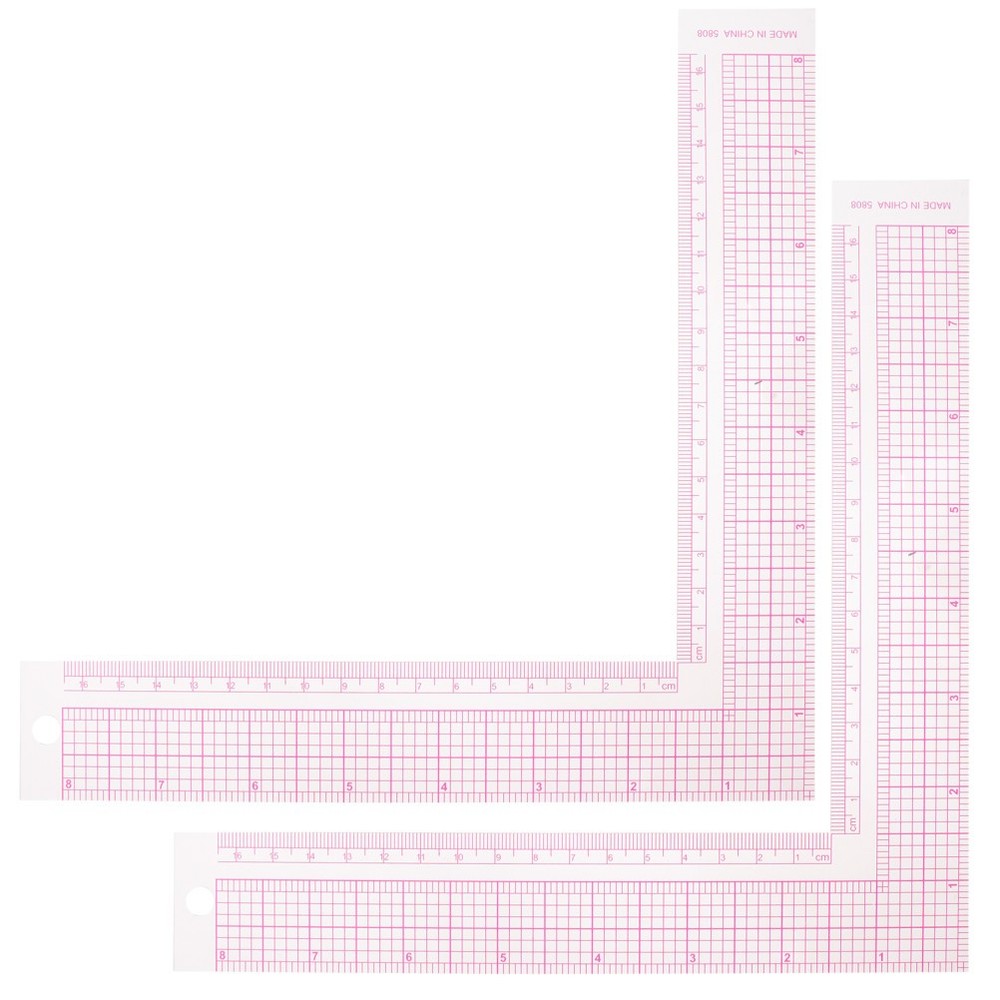 2Pcs Square Curve Ruler Sewing Measure Ruler for Tailor and Quilting Projects