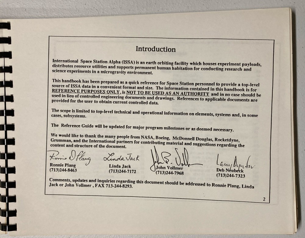 Reference Guide International Space Station Alpha 1994 NASA Reference Guide