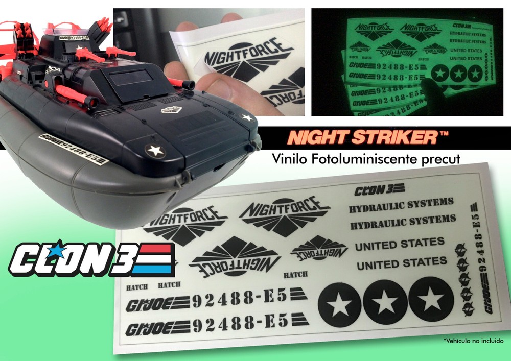 1988 Night Striker repro stickers