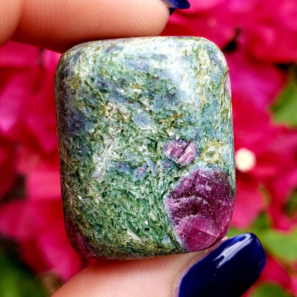 Ruby Kyanite / Ruby Fuchsite combo Tumbled Natural Crystal Gemstone - 1pc #2