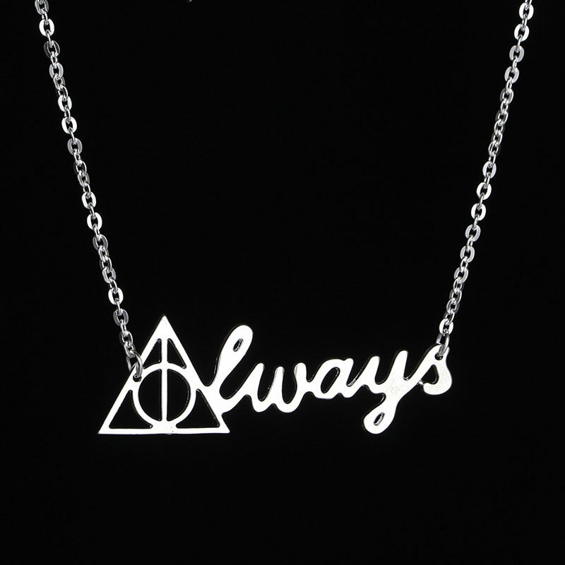 Silver Wizard Always Hallows Harry Potter Necklace Gift UK