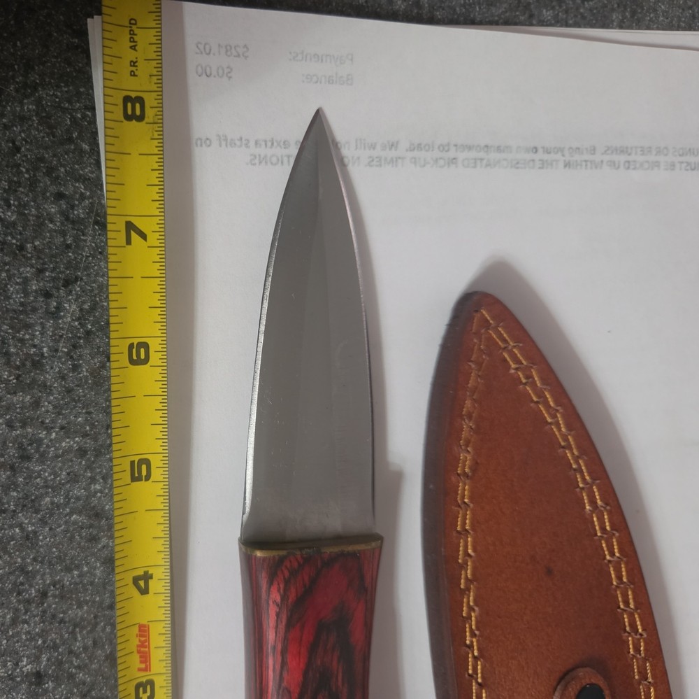 8 inch DAGGER Wood Combo Handle Knife.