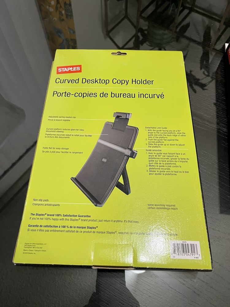 Staples Curved Desktop Copy Holder